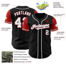 Load image into Gallery viewer, Custom Black White-Red Authentic Two Tone Baseball Jersey
