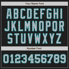 Load image into Gallery viewer, Custom Black Gray-Teal Authentic Two Tone Baseball Jersey
