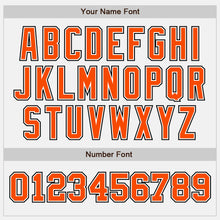 Load image into Gallery viewer, Custom White Orange-Black Authentic Two Tone Baseball Jersey
