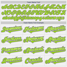 Load image into Gallery viewer, Custom White Neon Green-Black Authentic Two Tone Baseball Jersey
