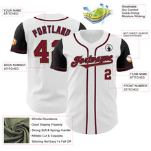 Load image into Gallery viewer, Custom White Crimson-Black Authentic Two Tone Baseball Jersey
