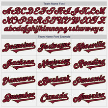 Load image into Gallery viewer, Custom White Crimson-Black Authentic Two Tone Baseball Jersey

