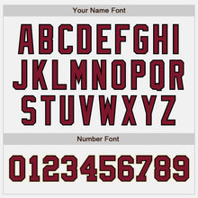 Load image into Gallery viewer, Custom White Crimson-Black Authentic Two Tone Baseball Jersey
