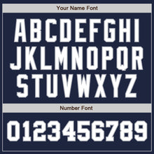Load image into Gallery viewer, Custom Navy White-Gray Authentic Two Tone Baseball Jersey
