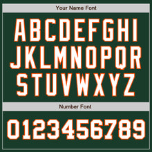 Load image into Gallery viewer, Custom Green White-Orange Authentic Two Tone Baseball Jersey
