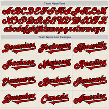 Load image into Gallery viewer, Custom Cream Red-Black Authentic Two Tone Baseball Jersey
