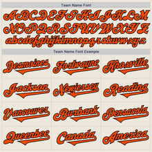 Load image into Gallery viewer, Custom Cream Orange-Black Authentic Two Tone Baseball Jersey
