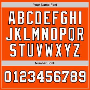 Custom Orange White-Black Authentic Two Tone Baseball Jersey