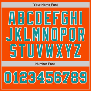 Custom Orange Teal-White Authentic Two Tone Baseball Jersey