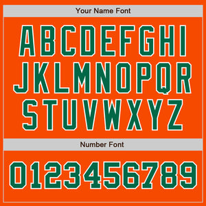 Custom Orange Kelly Green-White Authentic Two Tone Baseball Jersey