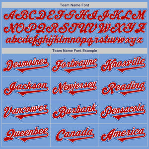 Custom Light Blue Red-Royal Authentic Two Tone Baseball Jersey