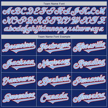 Load image into Gallery viewer, Custom Royal Light Blue-Red Authentic Two Tone Baseball Jersey
