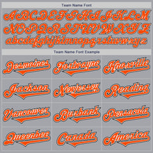 Load image into Gallery viewer, Custom Gray Orange-Black Authentic Two Tone Baseball Jersey
