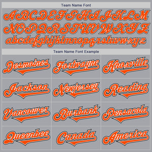 Custom Gray Orange-Black Authentic Two Tone Baseball Jersey