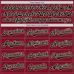 Custom Crimson Black-Cream Authentic Two Tone Baseball Jersey