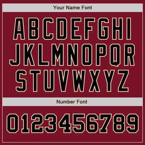 Custom Crimson Black-Cream Authentic Two Tone Baseball Jersey