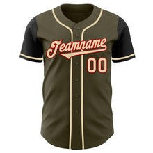 Load image into Gallery viewer, Custom Olive Cream Red-Black Authentic Salute To Service Two Tone Baseball Jersey
