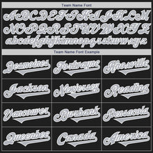 Load image into Gallery viewer, Custom Black Gray-White Authentic Two Tone Baseball Jersey
