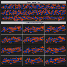 Load image into Gallery viewer, Custom Black Royal-Orange Authentic Two Tone Baseball Jersey
