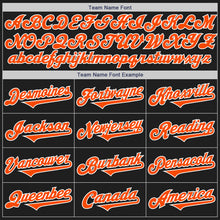Load image into Gallery viewer, Custom Black Orange-White Authentic Two Tone Baseball Jersey
