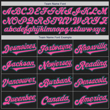 Load image into Gallery viewer, Custom Black Pink-Teal Authentic Two Tone Baseball Jersey
