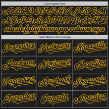 Load image into Gallery viewer, Custom Black Gold Authentic Two Tone Baseball Jersey
