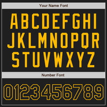 Load image into Gallery viewer, Custom Black Gold Authentic Two Tone Baseball Jersey

