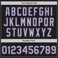 Load image into Gallery viewer, Custom Black Gray-Purple Authentic Two Tone Baseball Jersey
