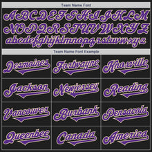 Load image into Gallery viewer, Custom Black Purple-Cream Authentic Two Tone Baseball Jersey
