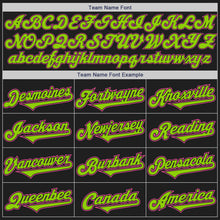Load image into Gallery viewer, Custom Black Neon Green-Pink Authentic Two Tone Baseball Jersey
