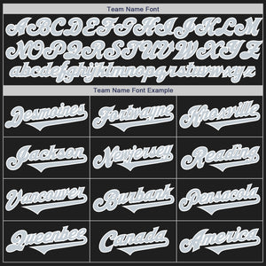Custom Black Silver-White Authentic Two Tone Baseball Jersey