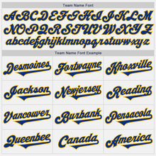 Load image into Gallery viewer, Custom White Royal-Gold Authentic Two Tone Baseball Jersey
