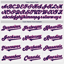 Load image into Gallery viewer, Custom White Navy-Pink Authentic Two Tone Baseball Jersey
