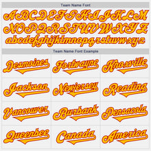 Load image into Gallery viewer, Custom White Gold-Red Authentic Two Tone Baseball Jersey
