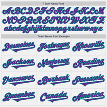 Load image into Gallery viewer, Custom White Purple-Teal Authentic Two Tone Baseball Jersey
