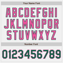 Load image into Gallery viewer, Custom White Kelly Green-Pink Authentic Two Tone Baseball Jersey
