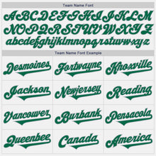 Load image into Gallery viewer, Custom White Kelly Green-Gray Authentic Two Tone Baseball Jersey
