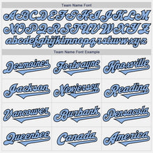 Load image into Gallery viewer, Custom White Light Blue-Black Authentic Two Tone Baseball Jersey
