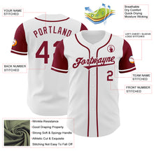 Load image into Gallery viewer, Custom White Crimson Authentic Two Tone Baseball Jersey
