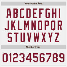 Load image into Gallery viewer, Custom White Crimson Authentic Two Tone Baseball Jersey
