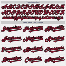 Load image into Gallery viewer, Custom White Crimson-Black Authentic Two Tone Baseball Jersey
