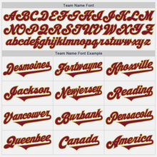 Load image into Gallery viewer, Custom White Crimson-Old Gold Authentic Two Tone Baseball Jersey
