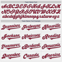 Load image into Gallery viewer, Custom White Crimson-Gray Authentic Two Tone Baseball Jersey
