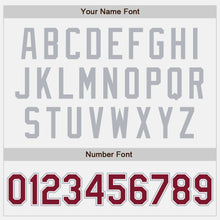 Load image into Gallery viewer, Custom White Crimson-Gray Authentic Two Tone Baseball Jersey
