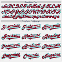 Load image into Gallery viewer, Custom White Crimson-Teal Authentic Two Tone Baseball Jersey
