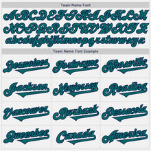 Load image into Gallery viewer, Custom White Teal-Navy Authentic Two Tone Baseball Jersey
