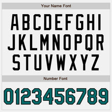 Load image into Gallery viewer, Custom White Teal-Black Authentic Two Tone Baseball Jersey
