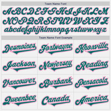 Load image into Gallery viewer, Custom White Teal-Pink Authentic Two Tone Baseball Jersey
