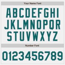 Load image into Gallery viewer, Custom White Teal-Gray Authentic Two Tone Baseball Jersey
