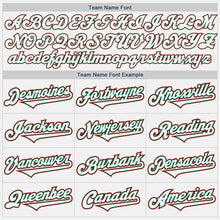 Load image into Gallery viewer, Custom White Kelly Green-Red Authentic Two Tone Baseball Jersey
